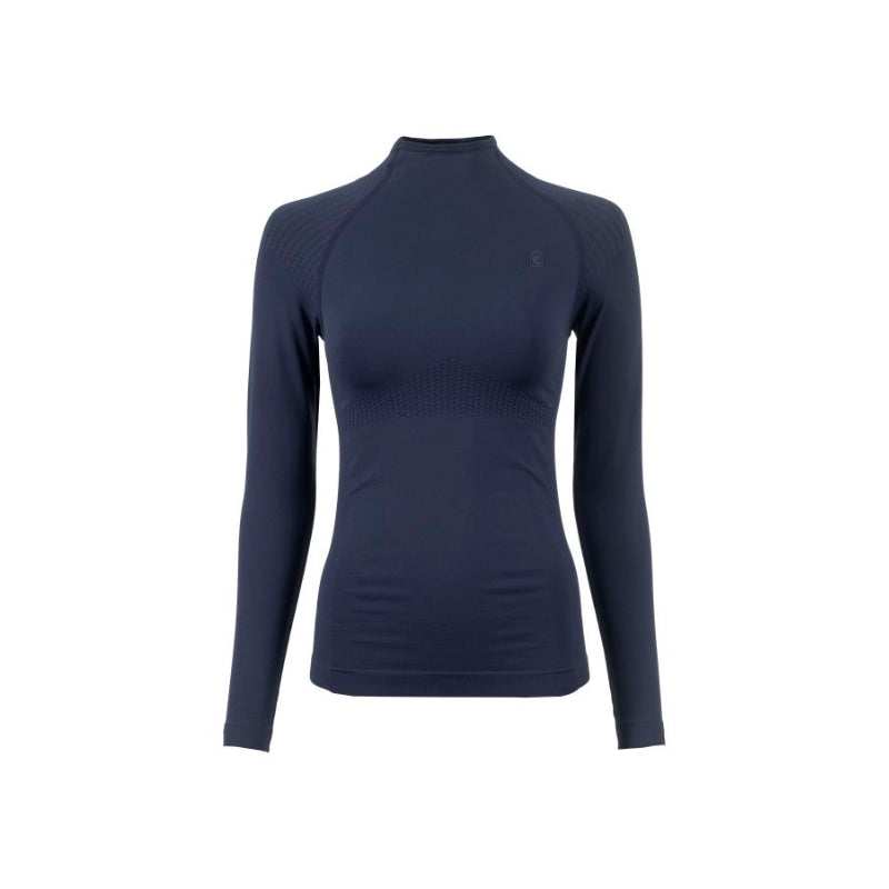 Ladies Emica Seemless Long Sleeve Training Top - Navy