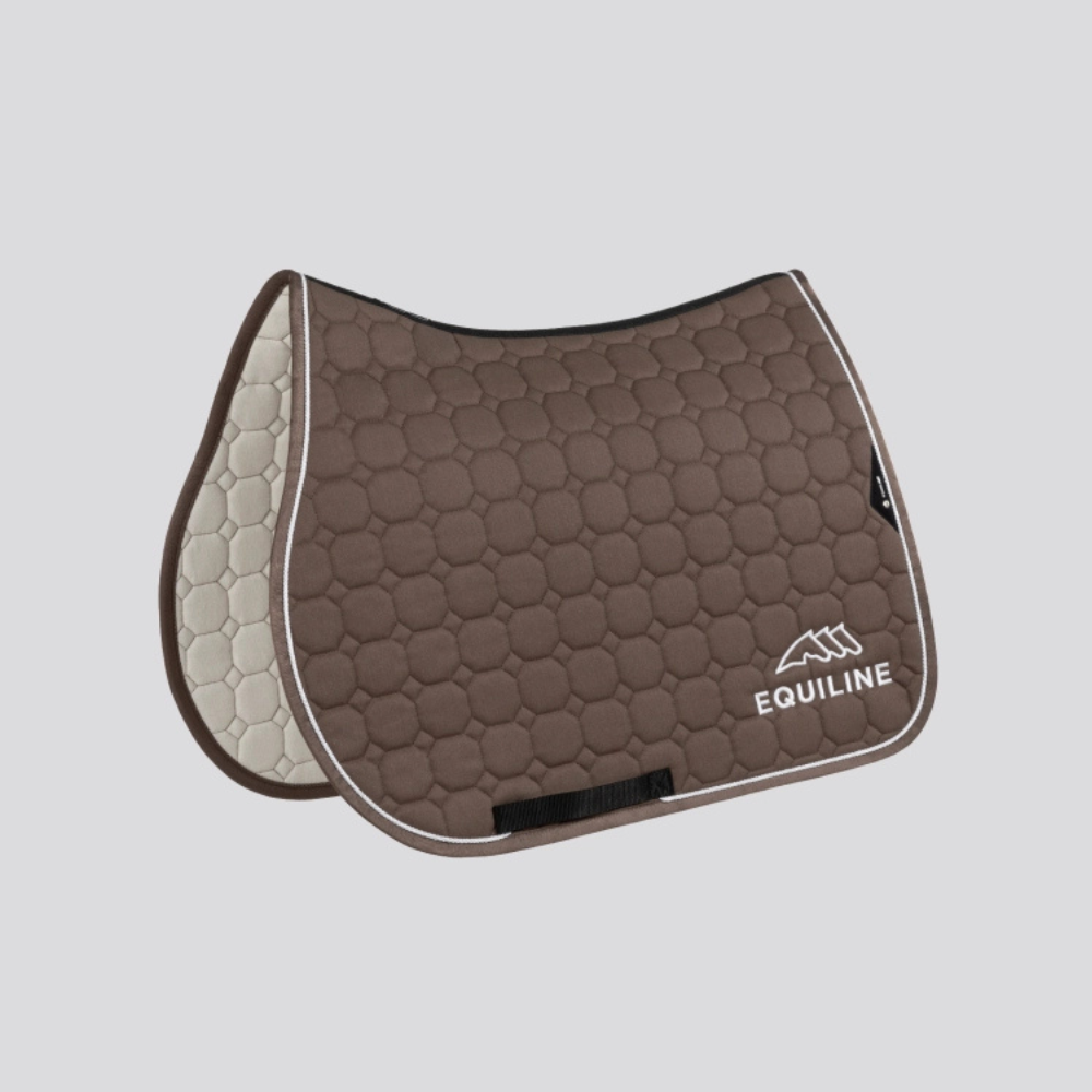 Combiset Outline Jumping Saddle Pad & Fly Hood - Cappuccino