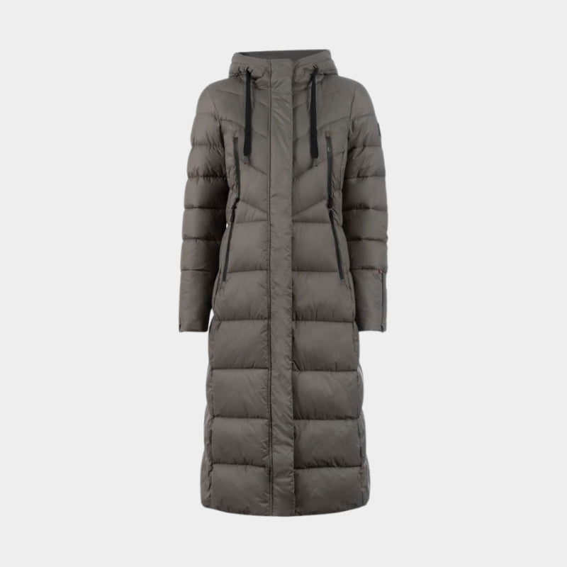 Ladies Cavalmeadow Long Padded Coat - Walnut