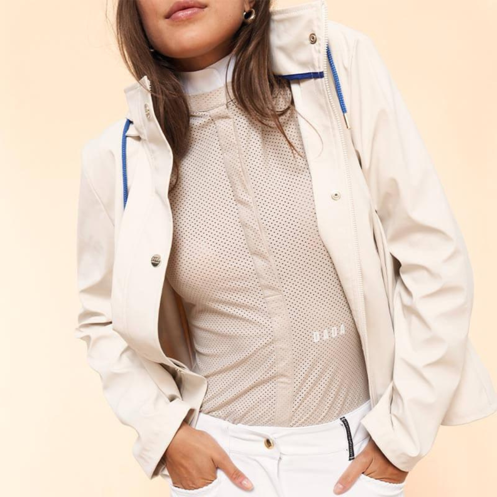 Ladies Tempo Airbag Compatible Rain Coat - Off White