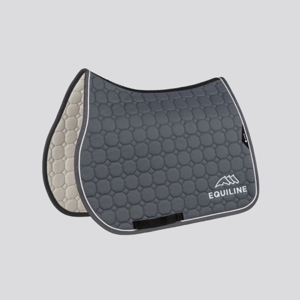 Combiset Outline Jumping Saddle Pad & Fly Hood - Grey