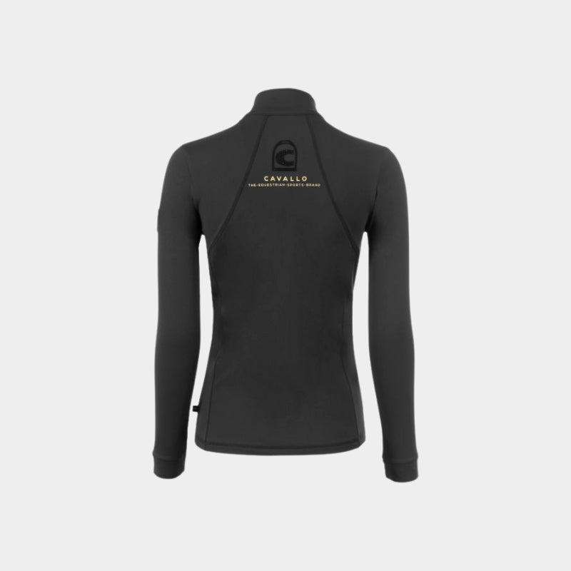 Ladies Cavalmerit Half Zip Training Polo - Black