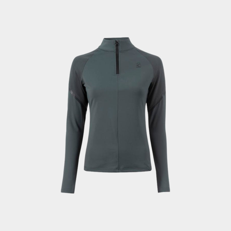 Ladies Cavalmilla Half Zip Training Polo - Silver Pine