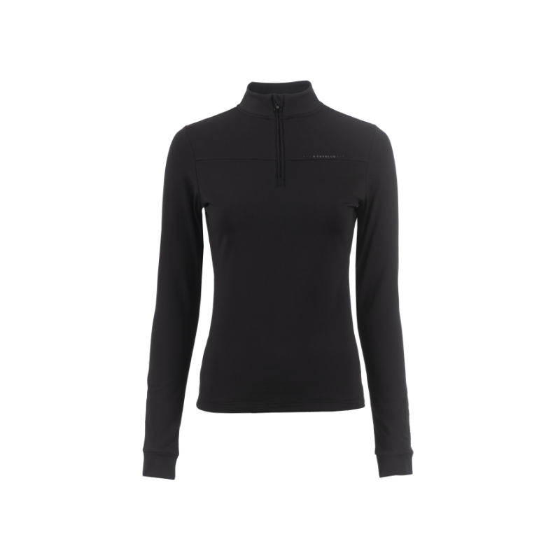 Ladies Caval Year Half Zip Sweater - Black