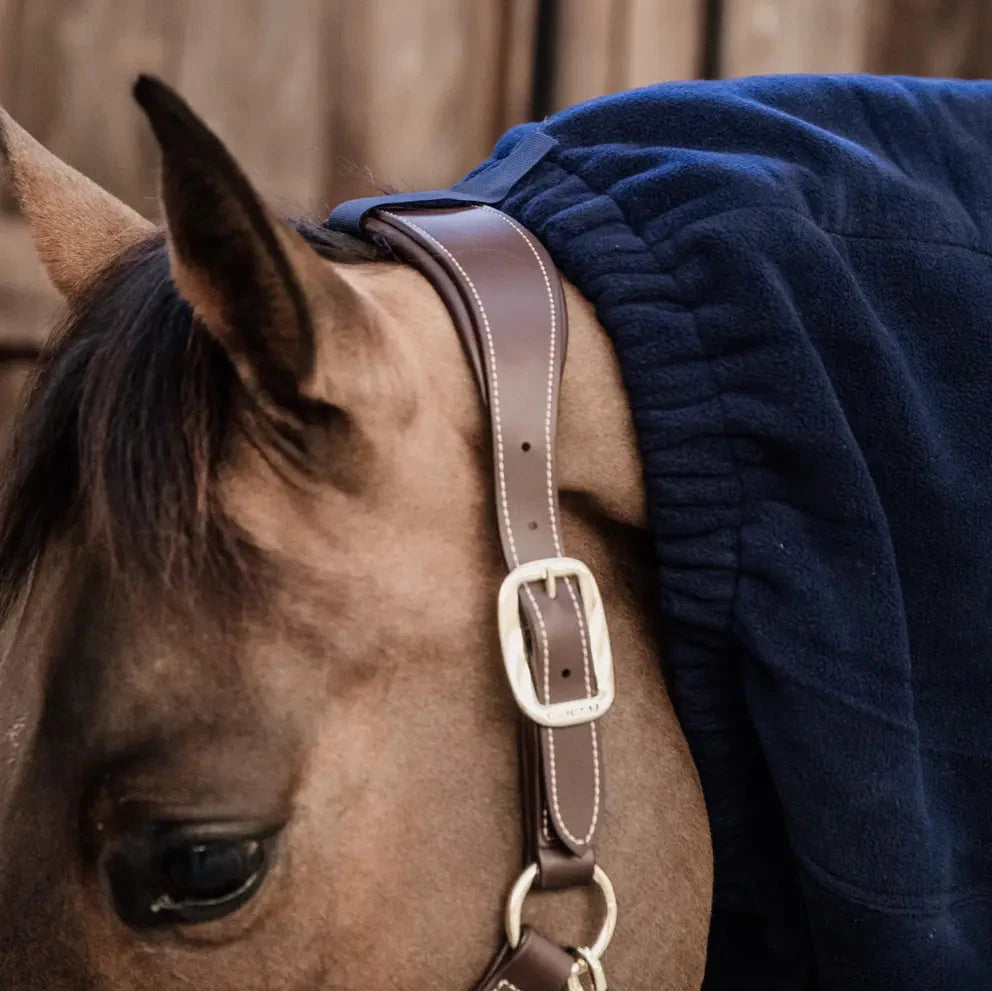 Heavy Fleece Horse Scarf - Navy