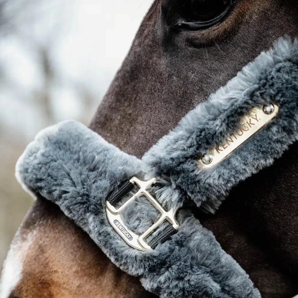 Sheepskin Headcollar - Grey