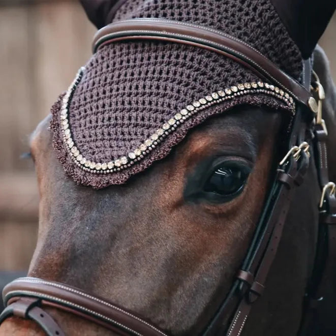 Long Stone & Pearl Fly Hood - Brown