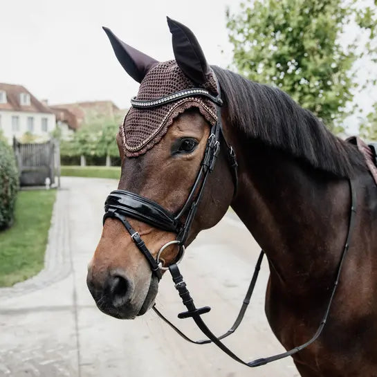 Long Stone & Pearl Fly Hood - Brown