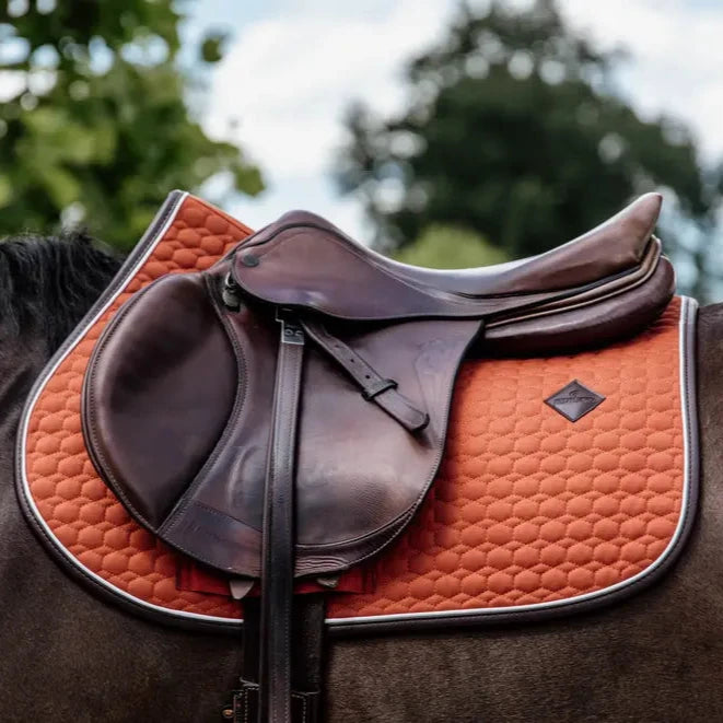 Saddle Pad Classic Leather Jumping - Orange