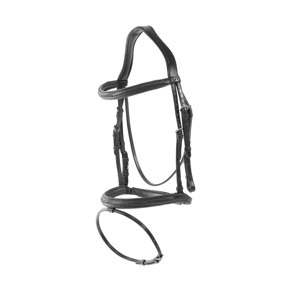 New English Plaited Flash Noseband Bridle