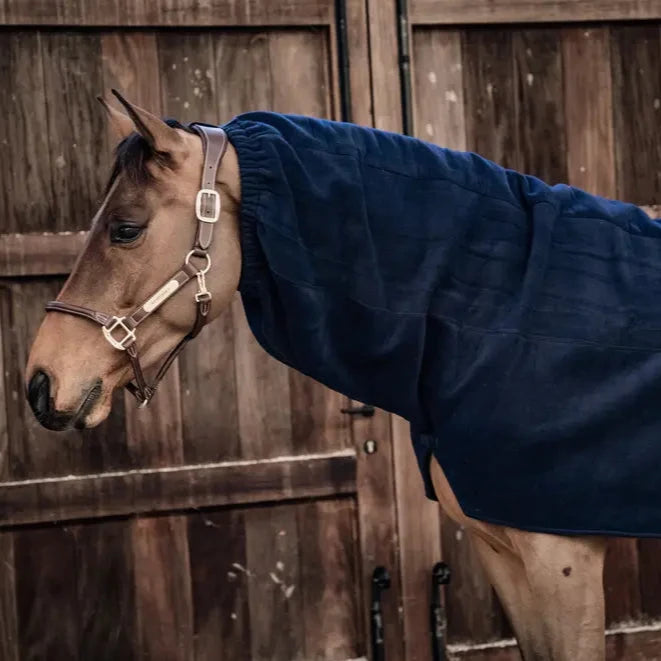 Heavy Fleece Horse Scarf - Navy