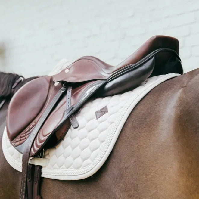 Plaited Cord Jumping Saddle Pad - Beige