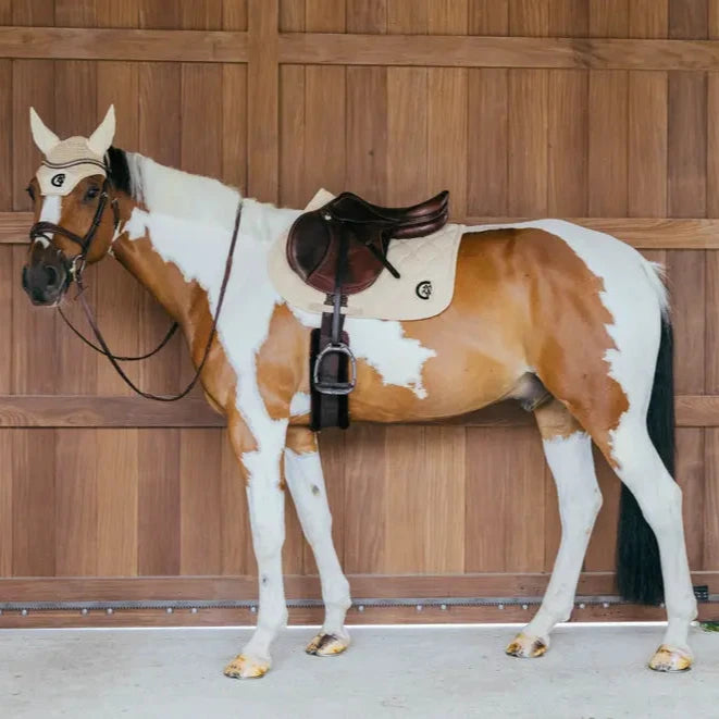 3D Wave Saddle Pad Show Jumping - Beige