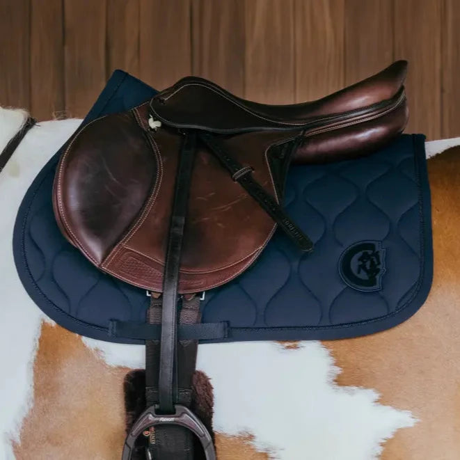 3D Wave Saddle Pad Show Jumping - Navy