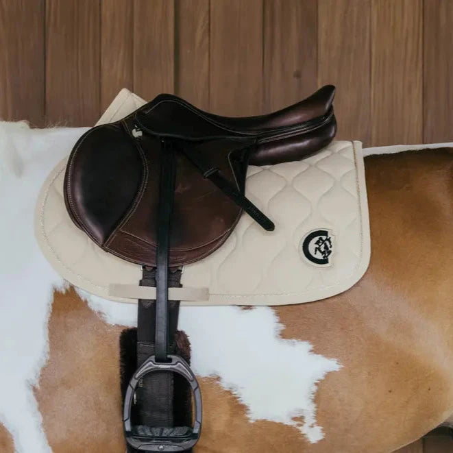 3D Wave Saddle Pad Show Jumping - Beige