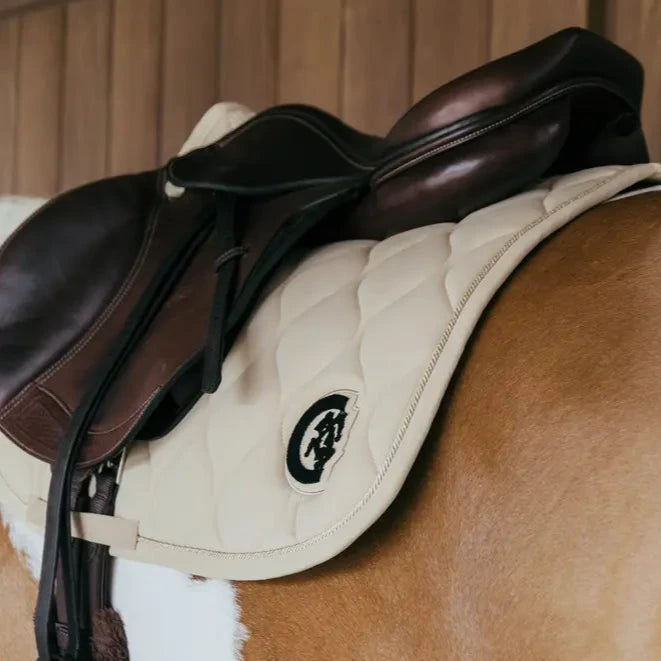 3D Wave Saddle Pad Show Jumping - Beige