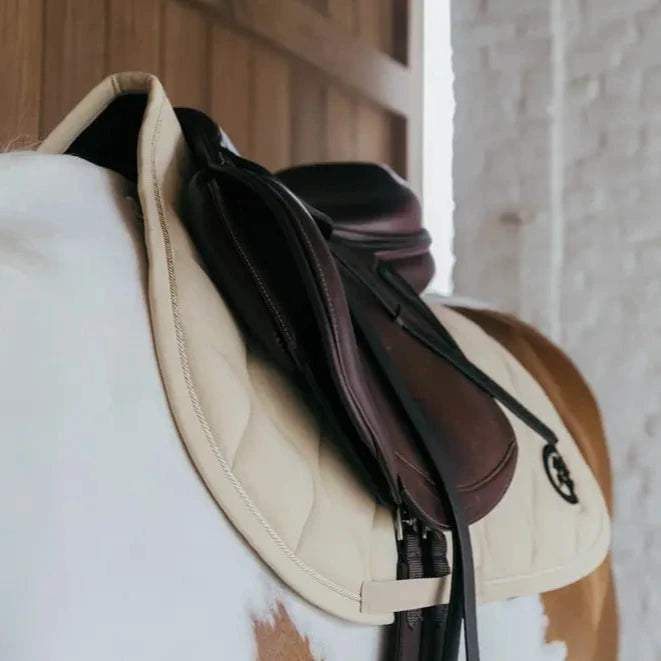 3D Wave Saddle Pad Show Jumping - Beige