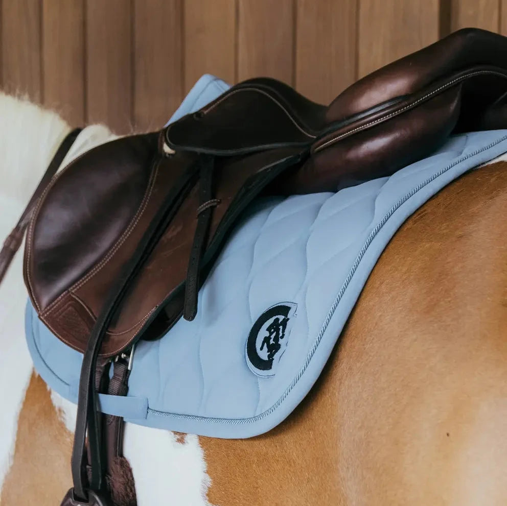 3D Wave Saddle Pad Show Jumping - Light Blue