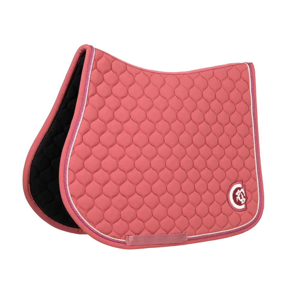 Onion Quilt 3D Logo Jumping Saddle Pad - Fuchsia