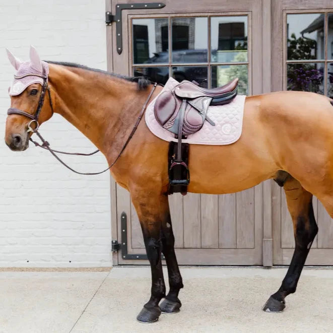 Onion Quilt 3D Logo Jumping Saddle Pad - Light Pink