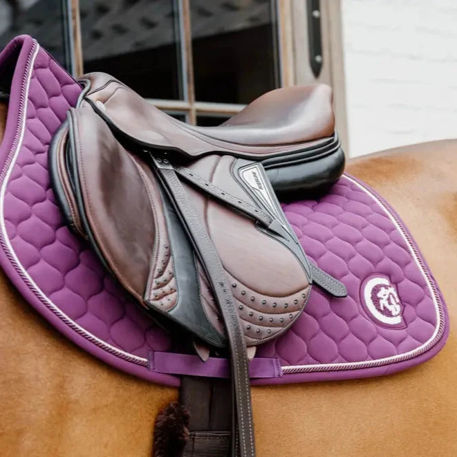 Onion Quilt 3D Logo Jumping Saddle Pad - Purple