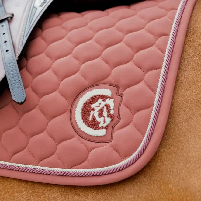 Onion Quilt 3D Logo Jumping Saddle Pad - Fuchsia