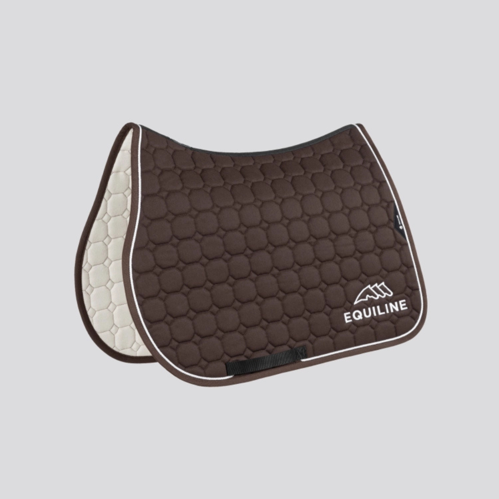 Combiset Outline Jumping Saddle Pad & Fly Hood - Brown