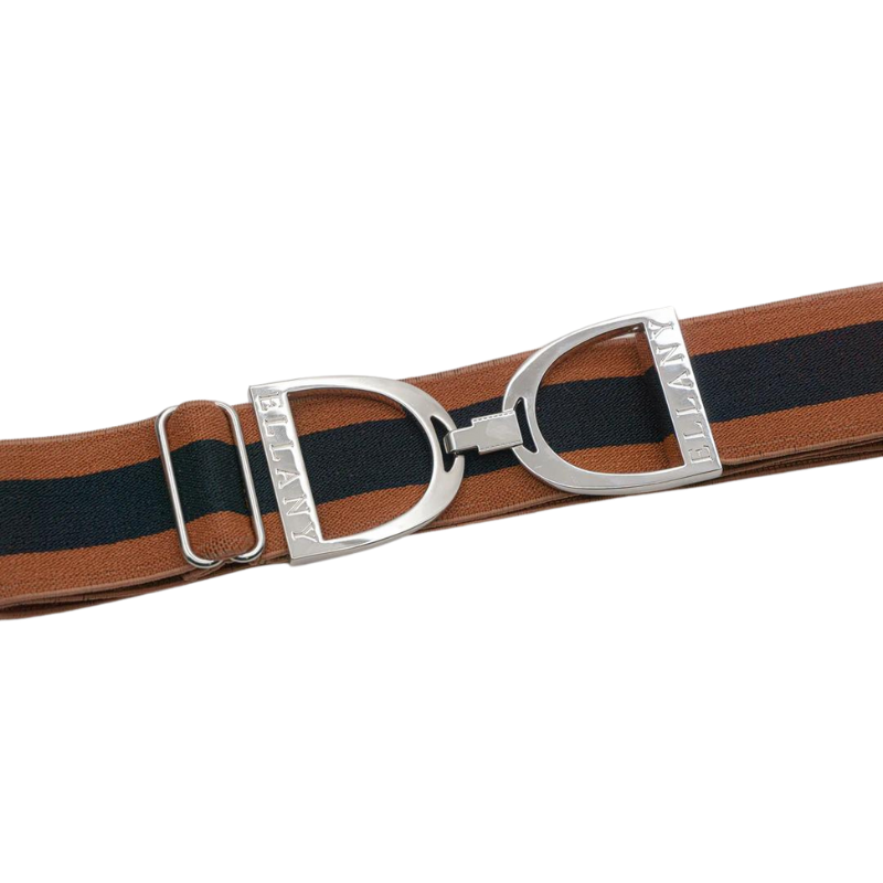 Cinturón elástico con estribo plateado de 1.5" - Calucci