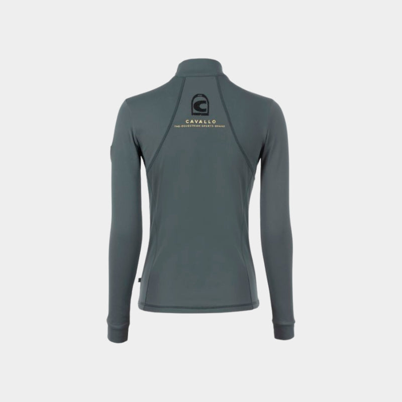 Ladies Cavalmerit Half Zip Training Polo - Silver Pine