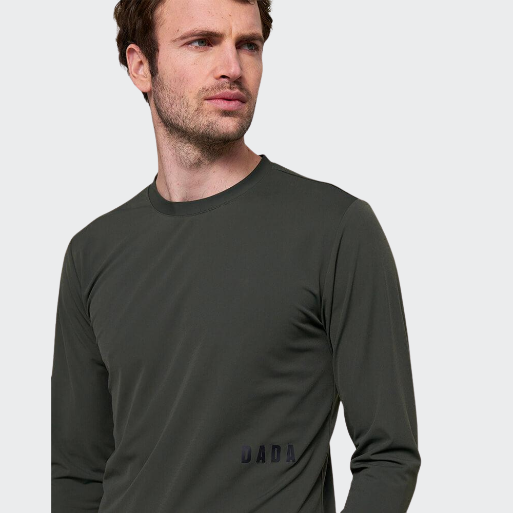 Mens Fellow Long Sleeve Technical Polo - British Green