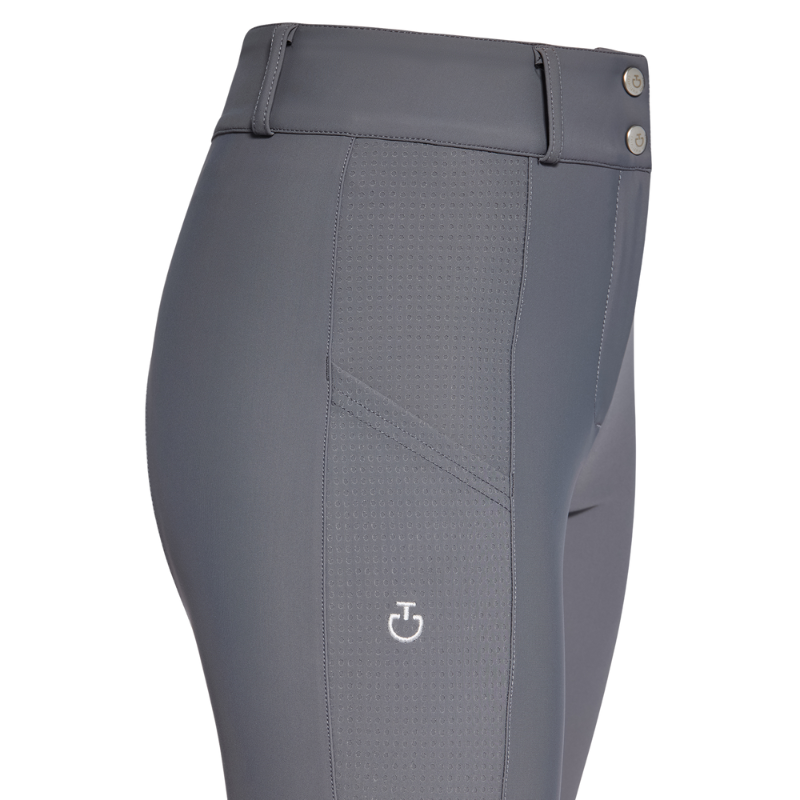Ladies CT Perforated Insert High Rise Breeches - Grey