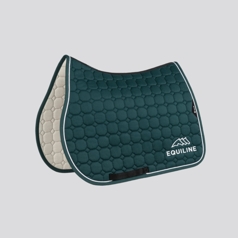 Combiset Outline Jumping Saddle Pad & Fly Hood - Green