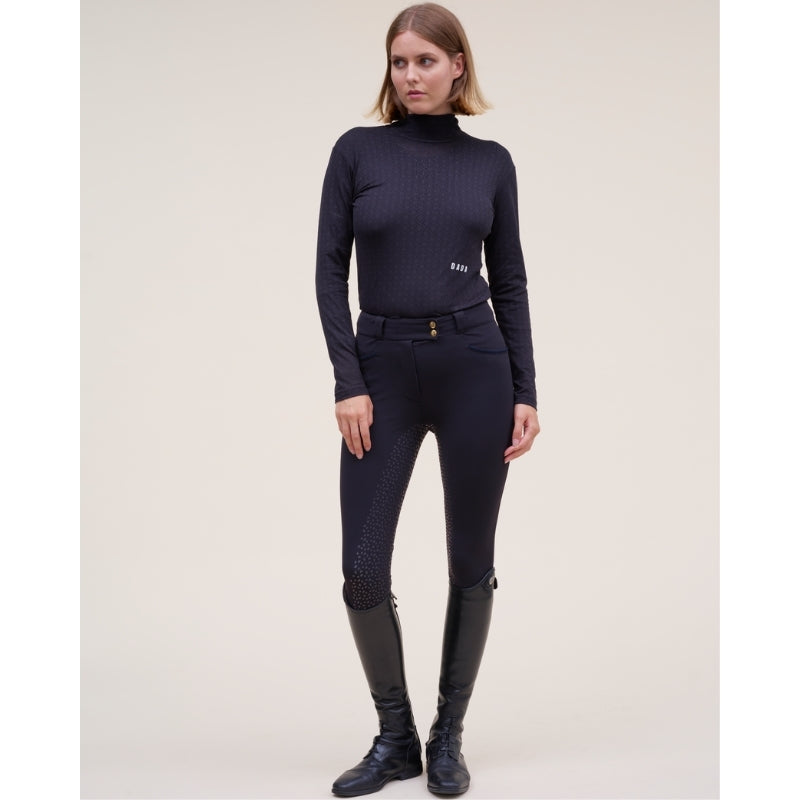 Ladies Kit Full Seat High Rise Breeches - Black