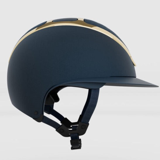 Star Lady Chrome Riding Helmet - Navy/Gold