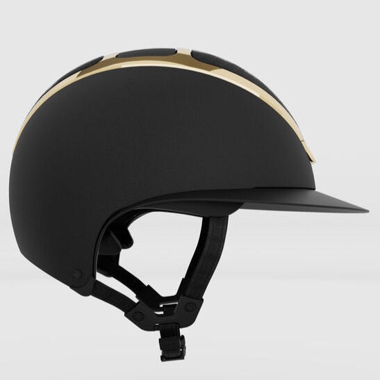 Star Lady Chrome Riding Helmet - Black/ Gold