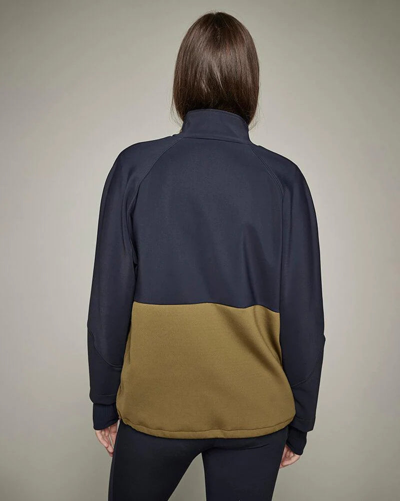 Ladies Aska Activewear Sweater - Navy/Bronze