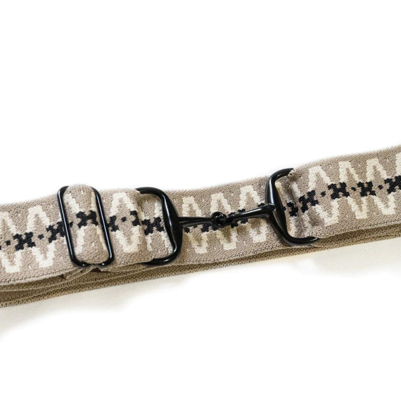 Cinturón elástico con broca de filete negro de 1,5" - Harlow