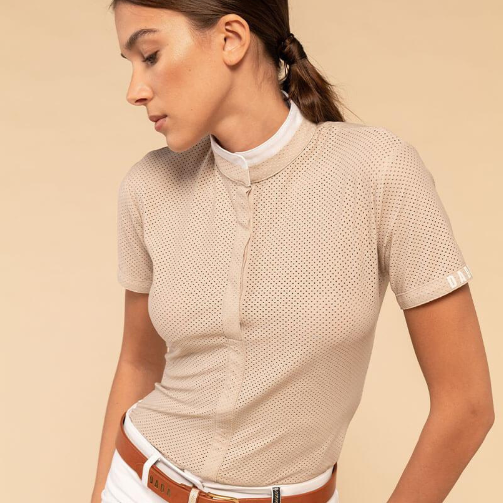 Ladies Helios Short Sleeve Competition Polo - Latte