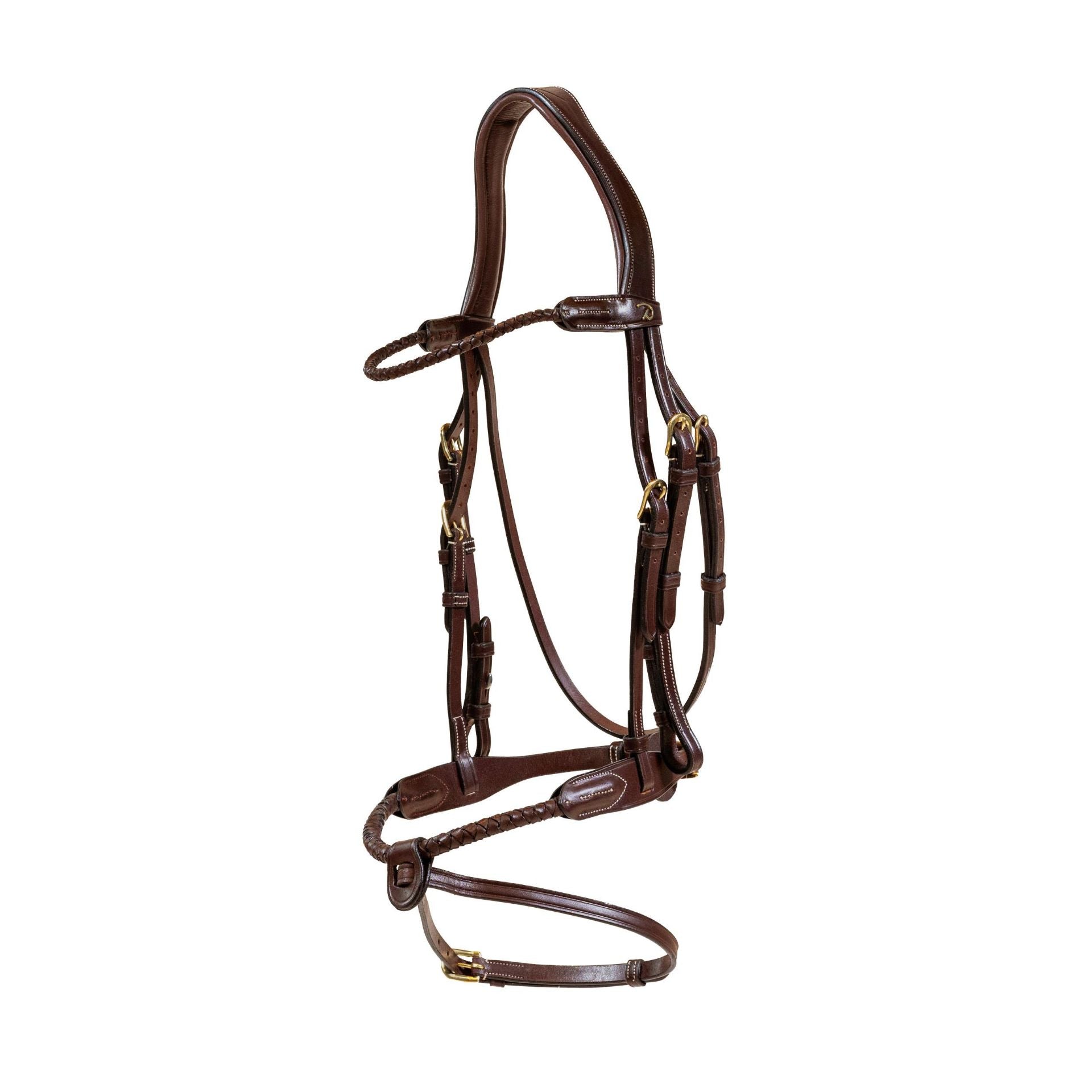 D Collection Braided Noseband Bridle with Removable Flash