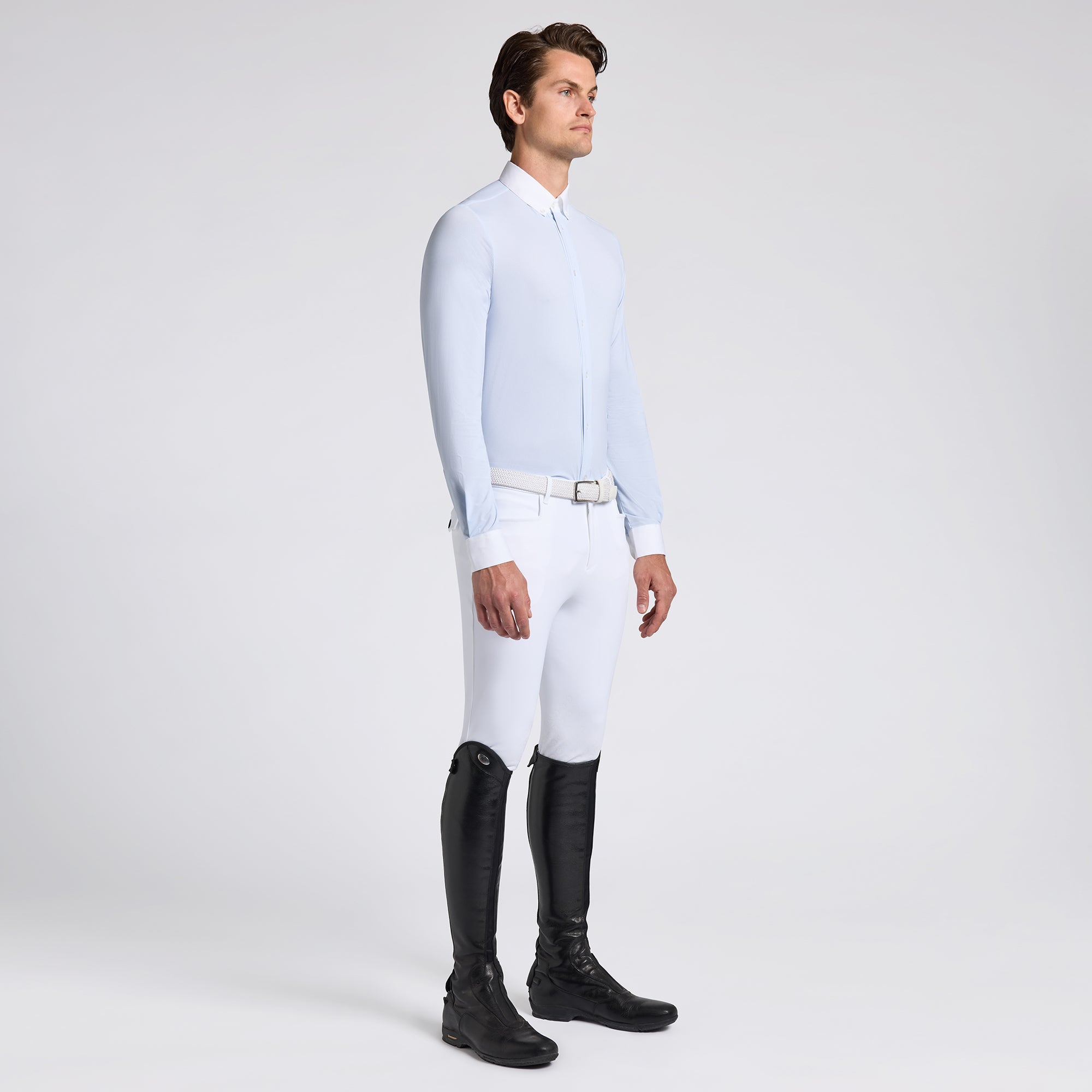 Mens Guibert Long Sleeve Show Shirt - Light Blue