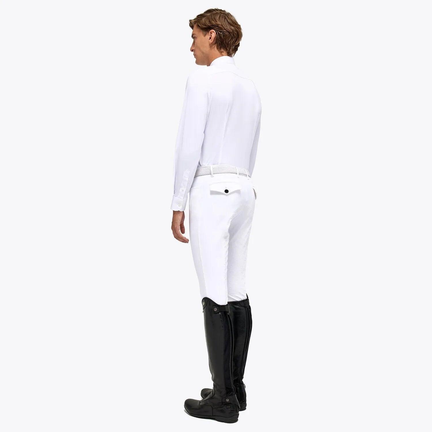 Mens Guibert Long Sleeve Show Shirt - White