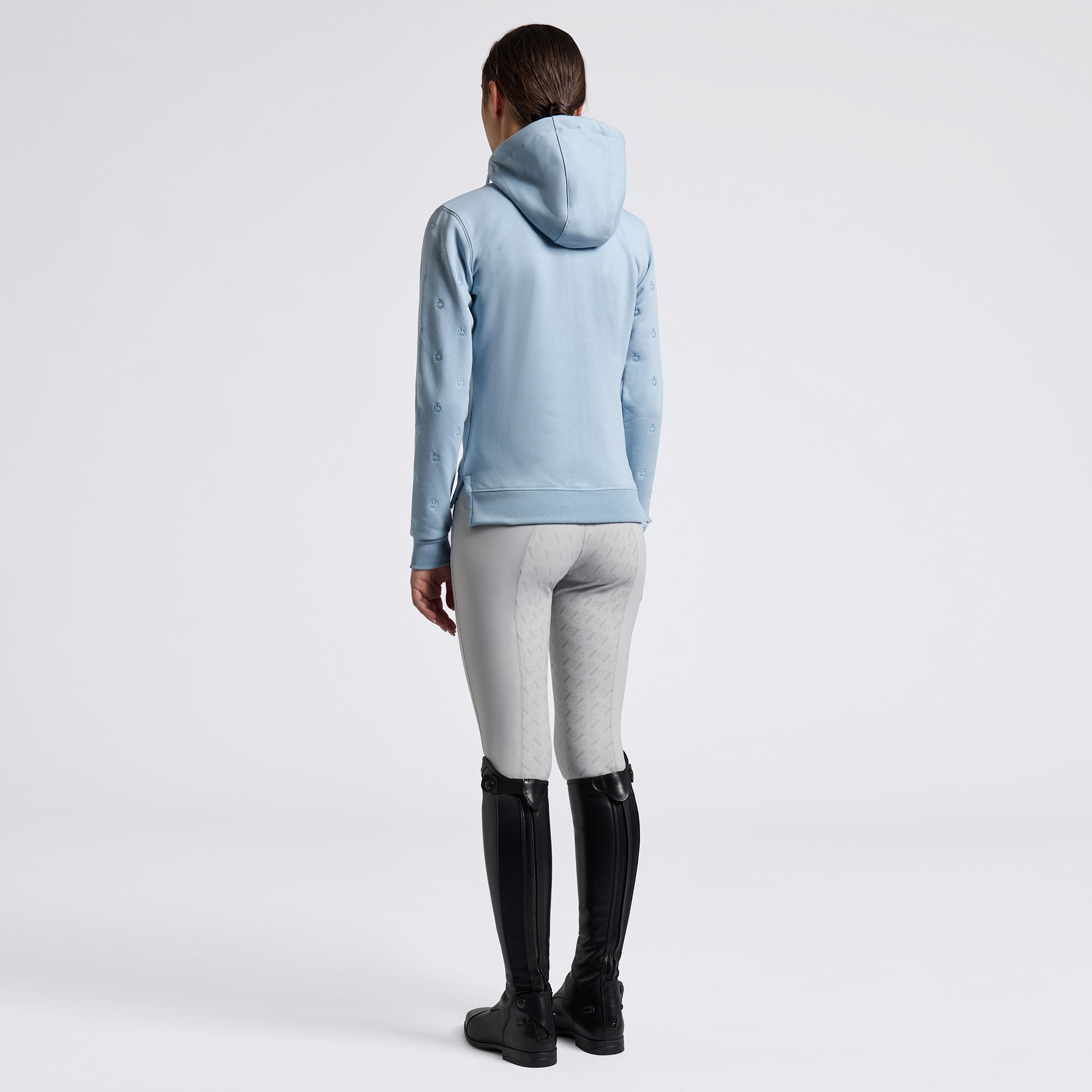 Girls CT Diagonal Zip Hoodie - Baby Blue