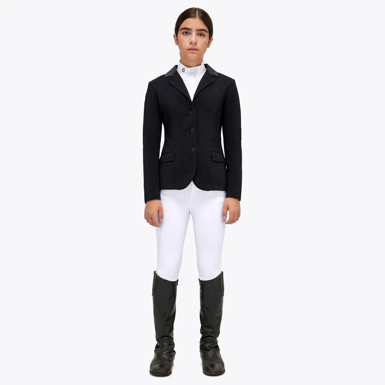 Girls Young Rider Show Jacket - Black