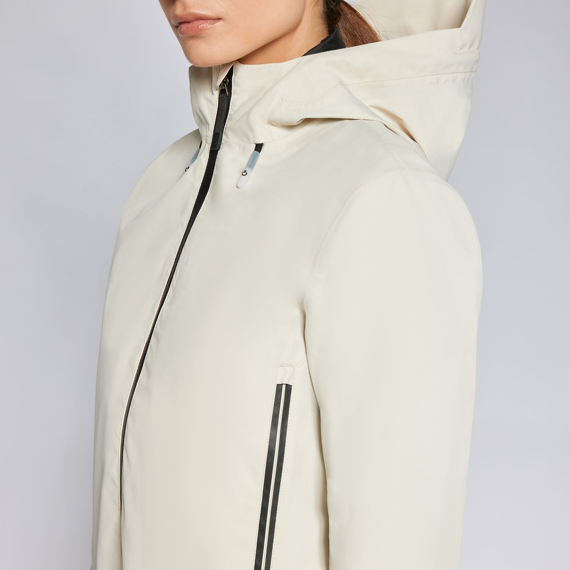 Ladies Revo 3 Way Hooded Coat - Off White