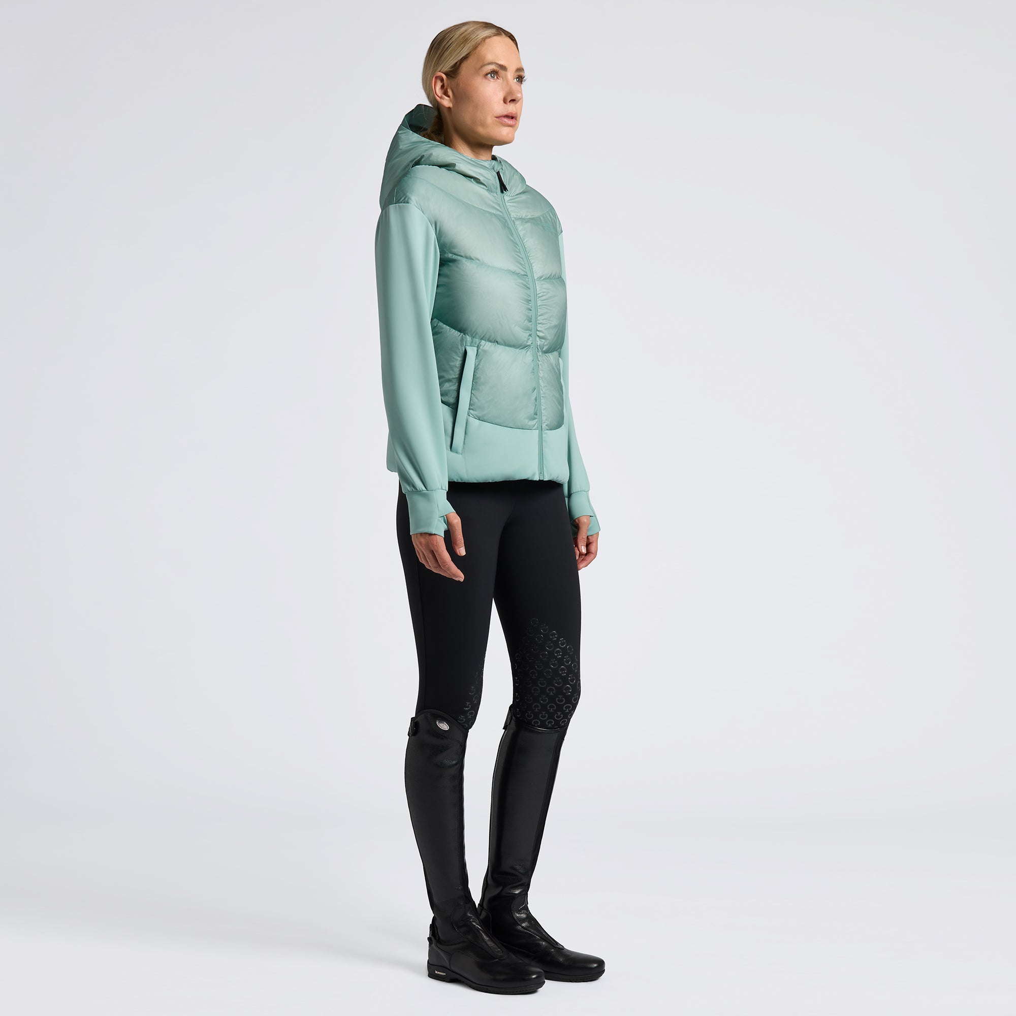 Ladies CT Hooded Down Padded Coat - Teal