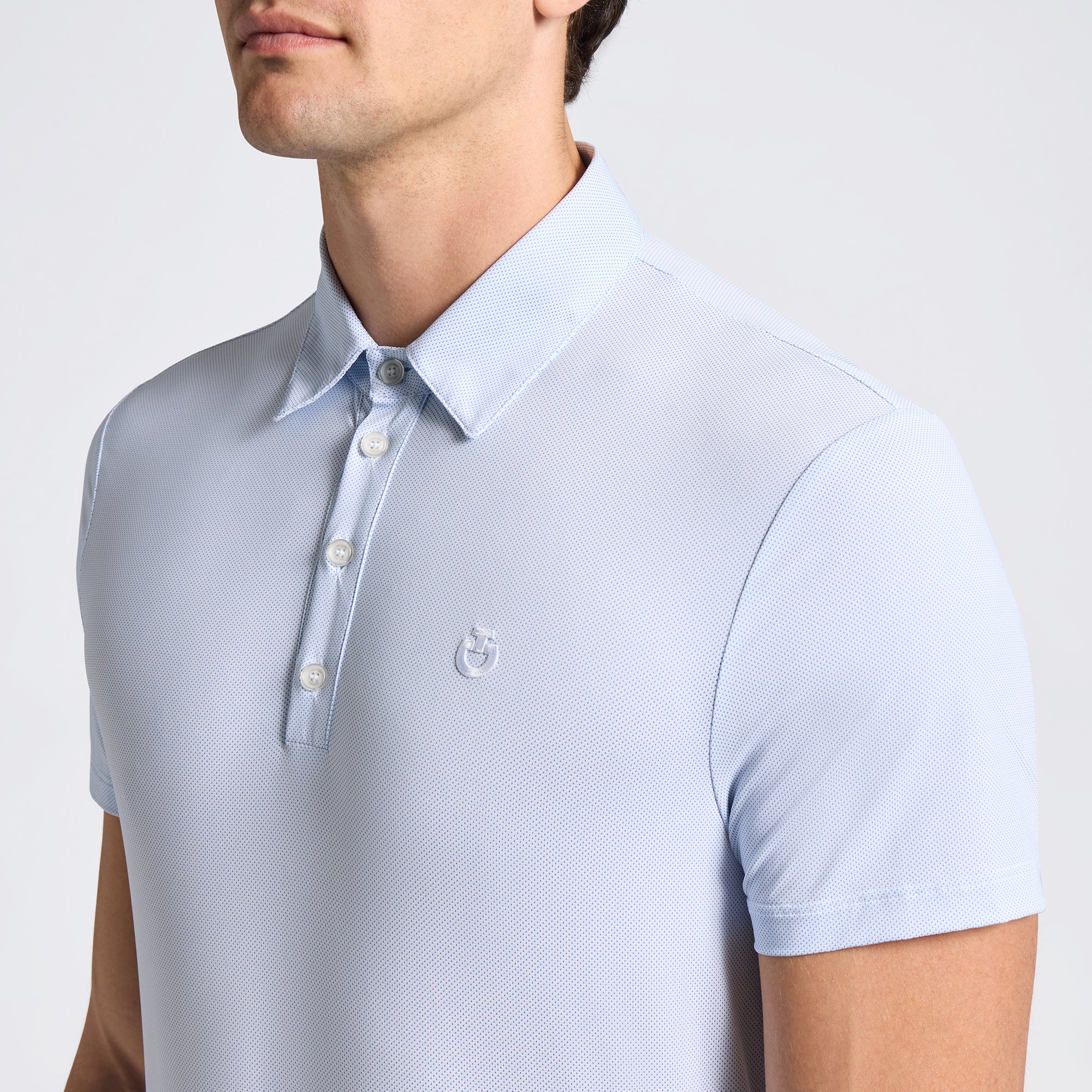 Mens CT Oxford S/S Training Polo - Light Blue