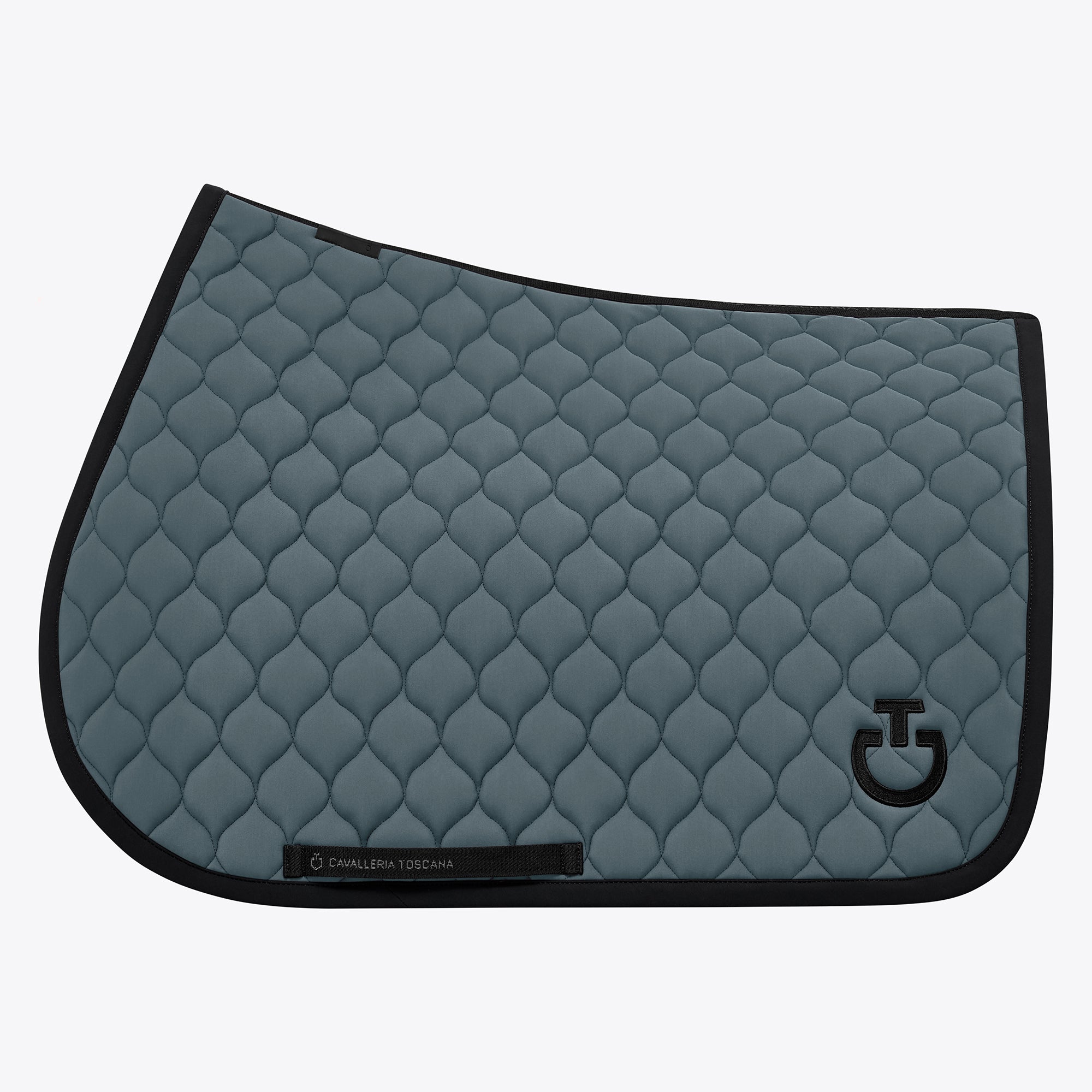 Circular Quilted Jumping Saddle Pad - Stormy Grey