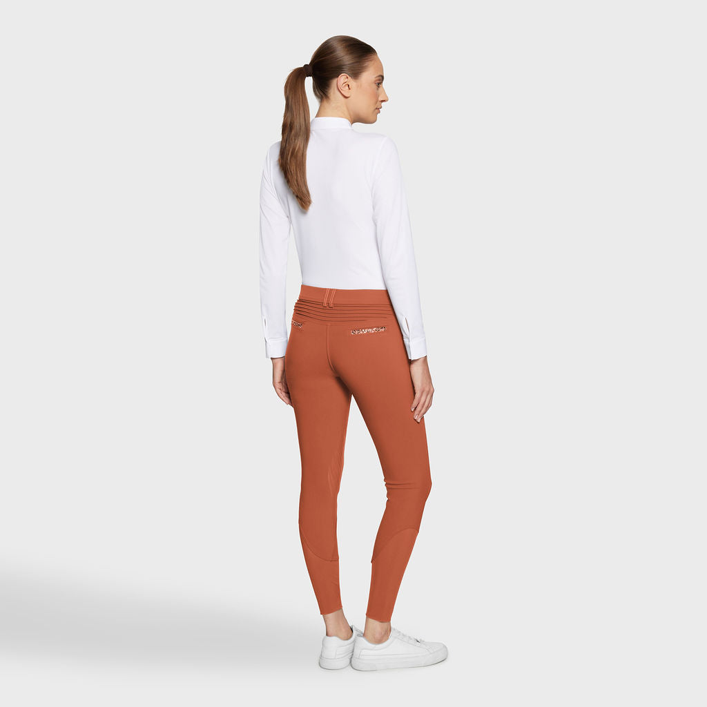 Ladies Adele Premium Medium Rise Breeches - Copper Coin