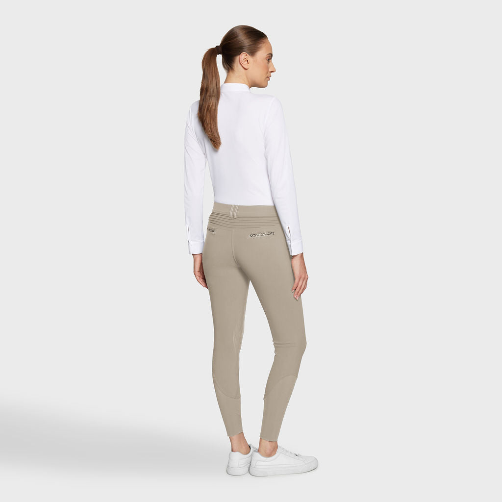 Ladies Adele Premium Medium Rise Breeches - Sand