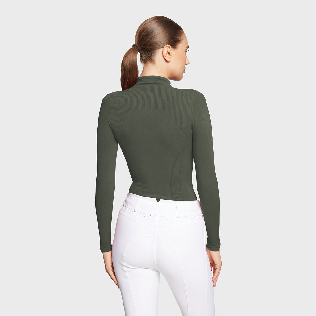 Ladies Alicia Turtleneck Polo - Avocado